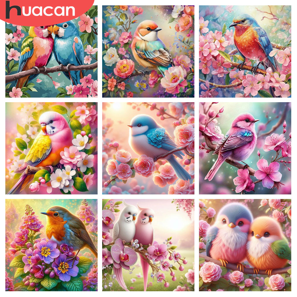 Resin Art For Rose - HUACAN Diamond Painting Bird Flower Animal