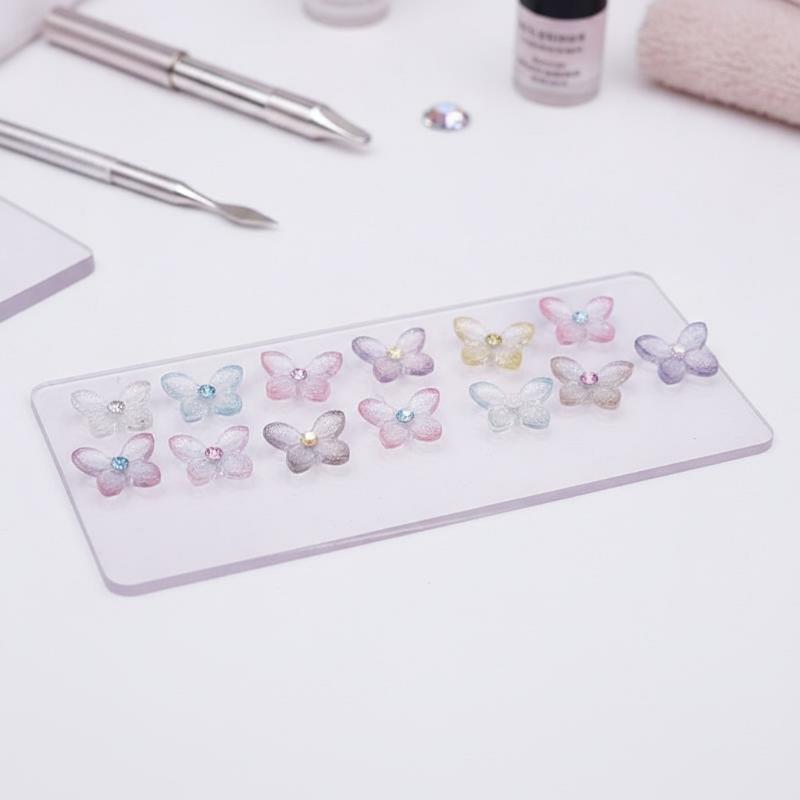 Resin Art Using Flowers - Shiny 3D Glitter Nail Art Charms