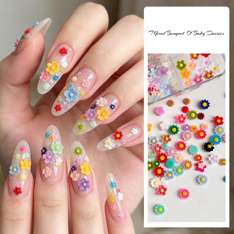 Resin Art Using Flowers - Summer 3D Sunflower Nail Charms Flower