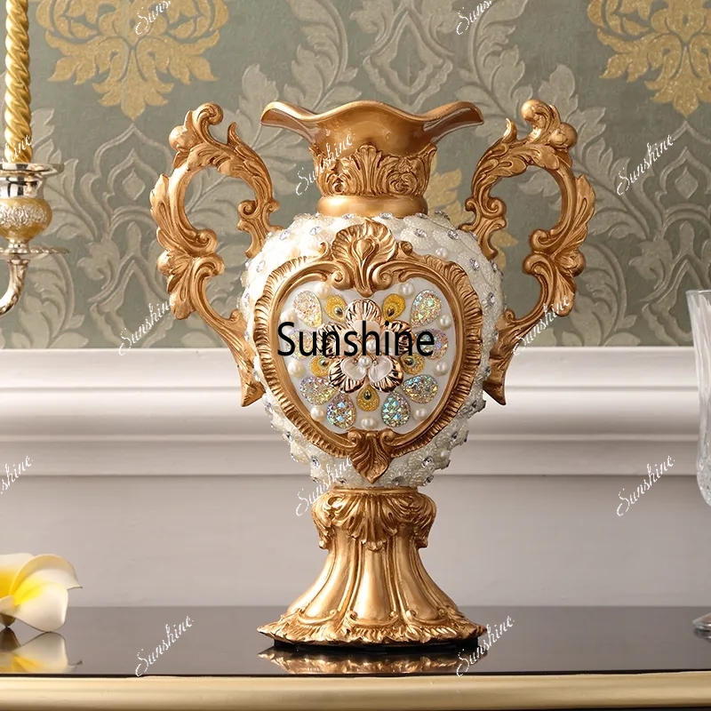 Resin Art Wedding Gift - European Luxury Palace Resin Vase Ornaments