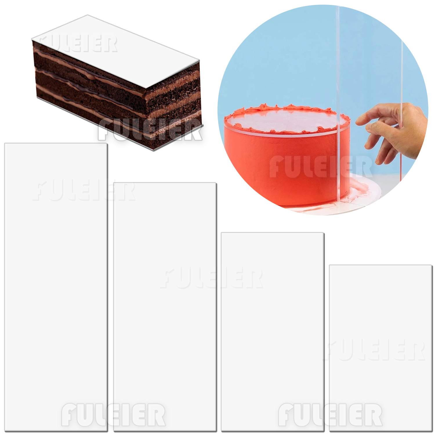 Tray Mold Rectangle - Acrylic Cake Cream Scraper,Rectangle Acrylic Cake