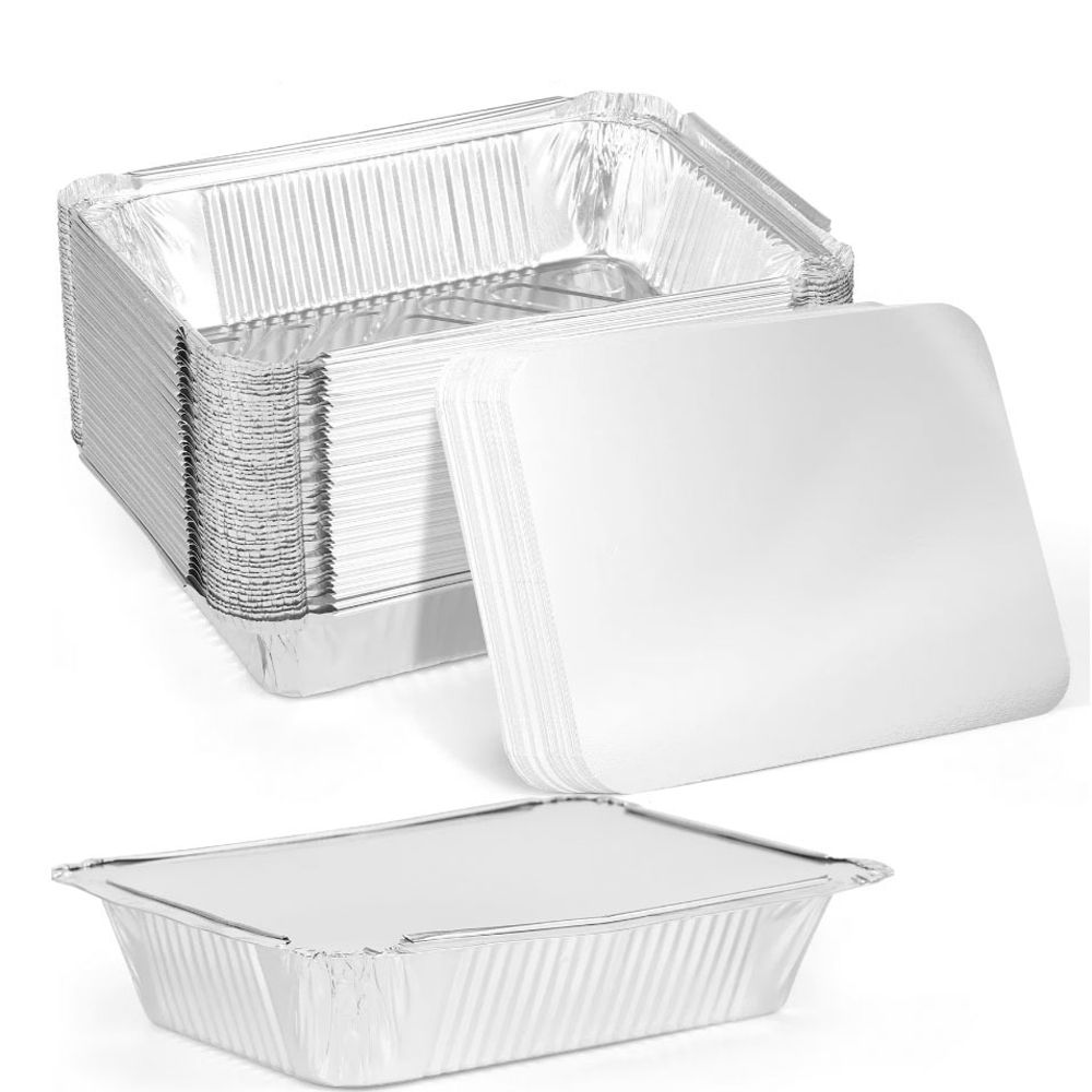 Tray Mold Rectangle - 10PCS New With Lids Aluminum Foil
