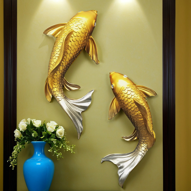 Resin Art Sticker - Lucky Koi Fish 3D Wall Decor,