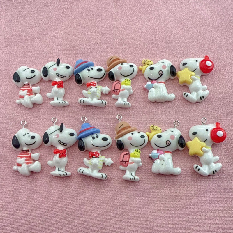 Resin Art Handmade - 10pcs resin cute little dog pendant,