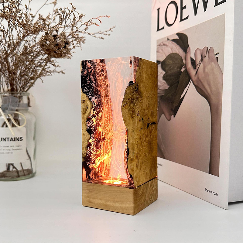 Resin Art Lamp - Underwater Cave Theme Organism Resin Table