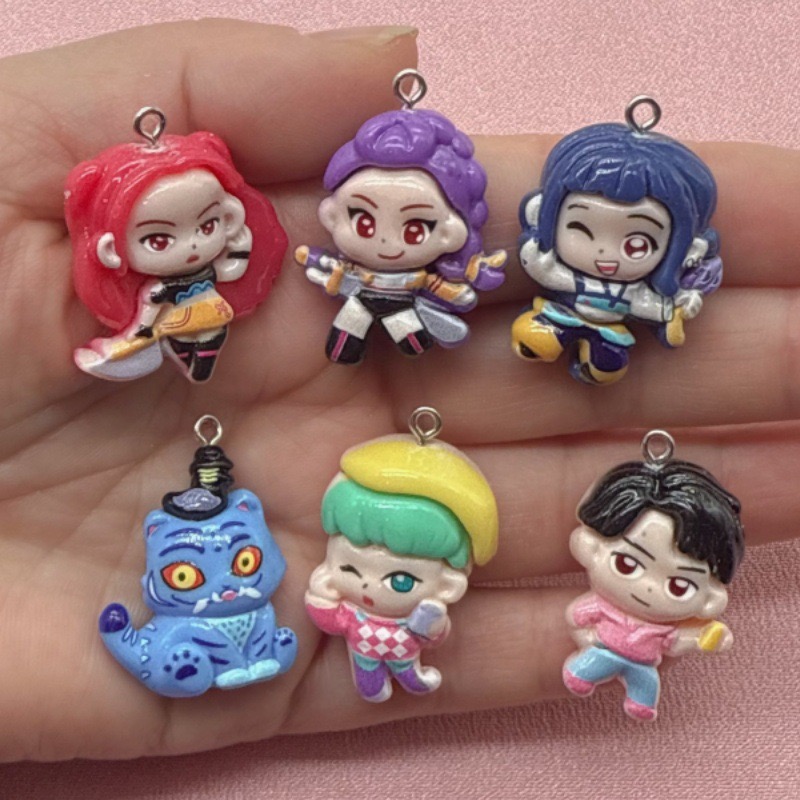 Resin Art Handmade - 10pcs resin cartoon pendant, DIY jewelry