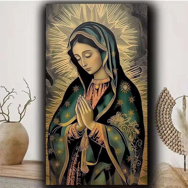 Resin Art Mary - 1pc frameless 5D Diamond art Virgin