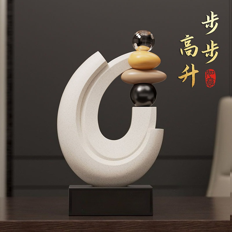 Resin Art Wedding Gift - Home Decor Lucky Stone Statue Desktop
