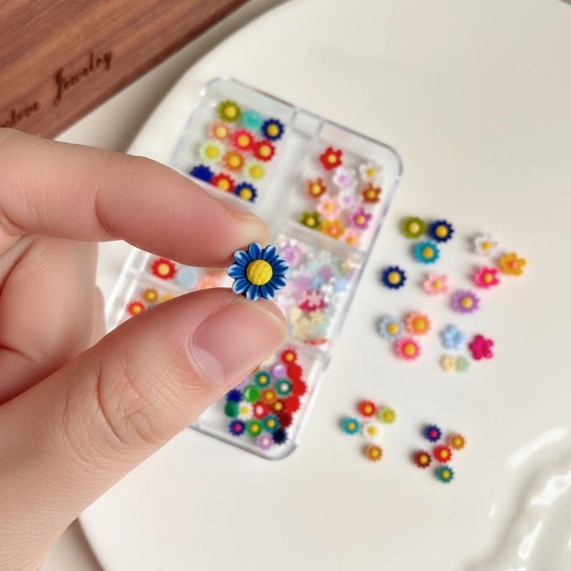 Resin Art Using Flowers - Summer Vibe Sunflower Nail Charms 3D