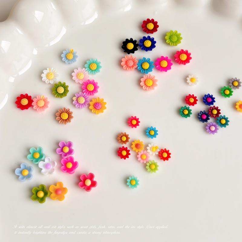 Resin Art Using Flowers - Summer Vibe Sunflower Nail Charms 3D