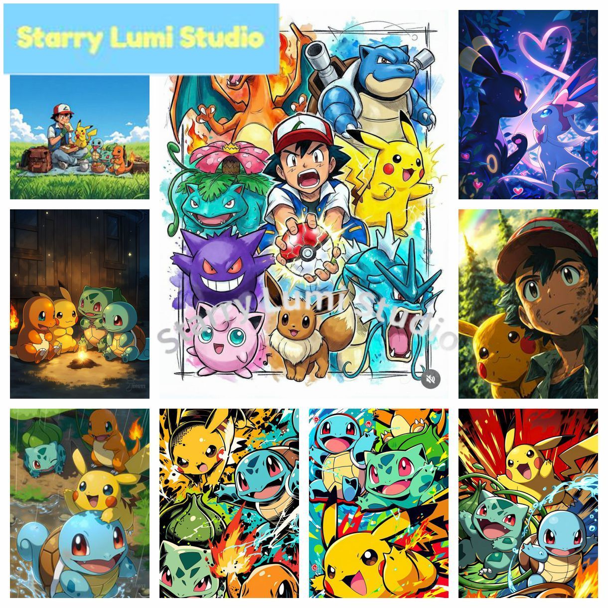 Resin Art Kit - 2026 New Pokémon Cute Pikachu 5D