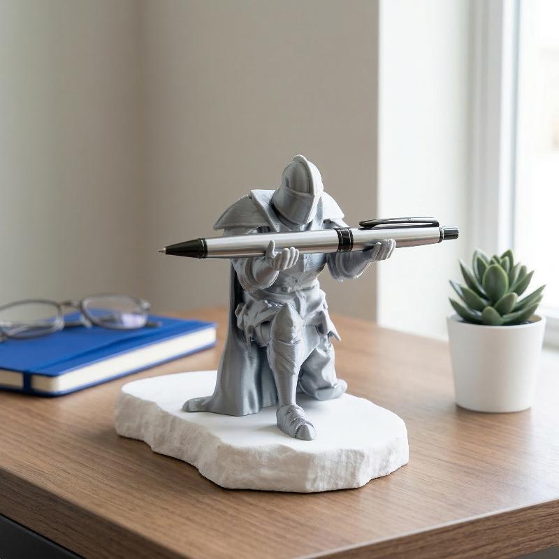 Resin Art Pen - Knight Pen Holder Resin Medieval Armor