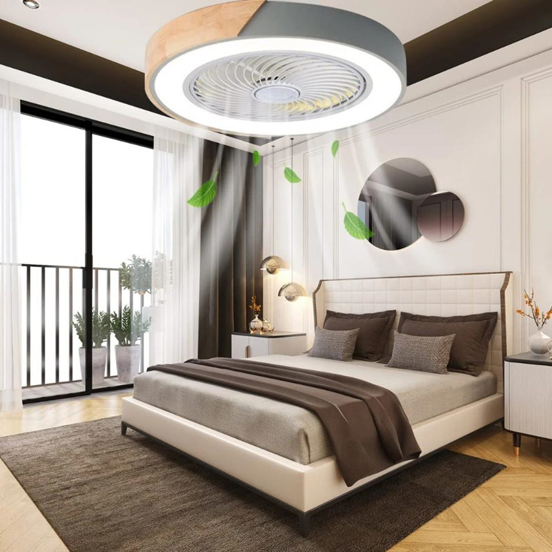 Resin Art On Wood - Modern Wood Ceiling Fan Light with