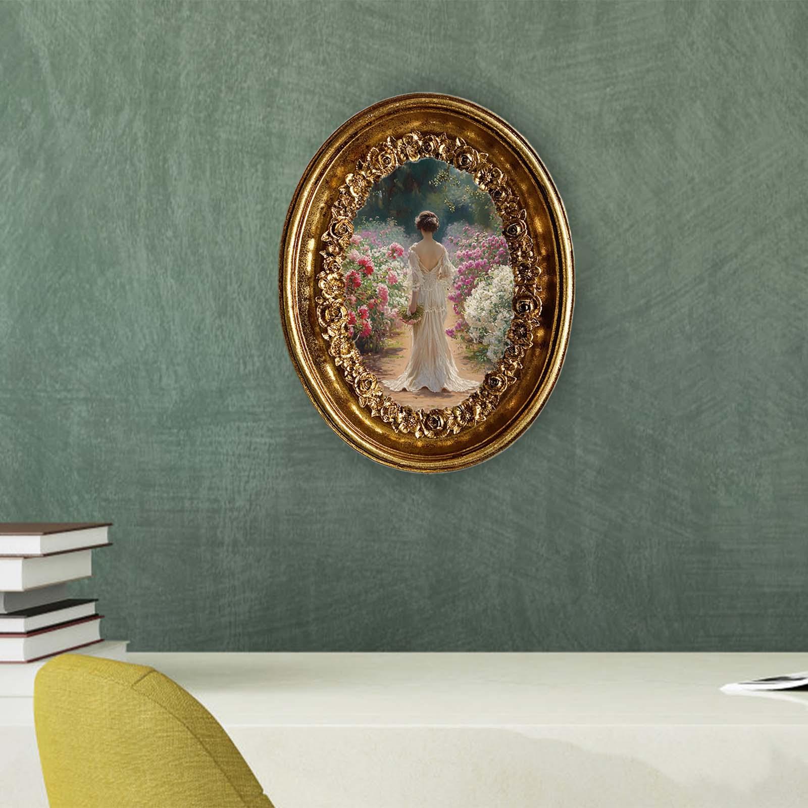 Resin Art Gallery - Vintage Oval Photo Frame 5.8x7.3inch European