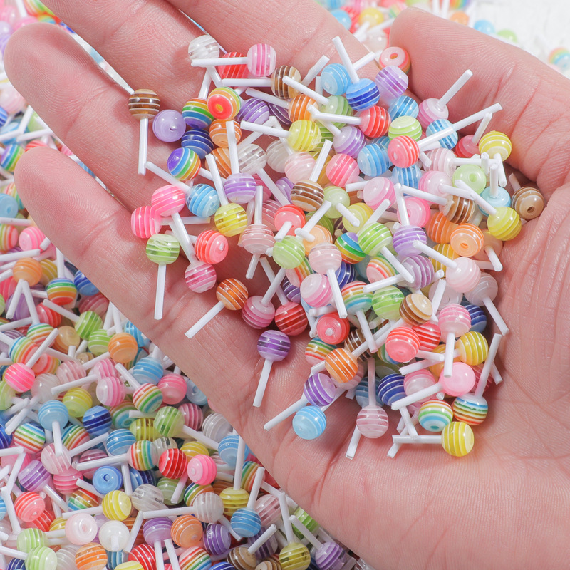 Resin Art Sticker - 10pcs Resin Simulated Colored Candy Nail
