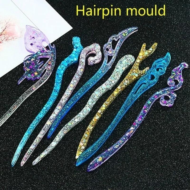 Resin Art Handmade - New Transparent Hairpin Silicone Special Mould