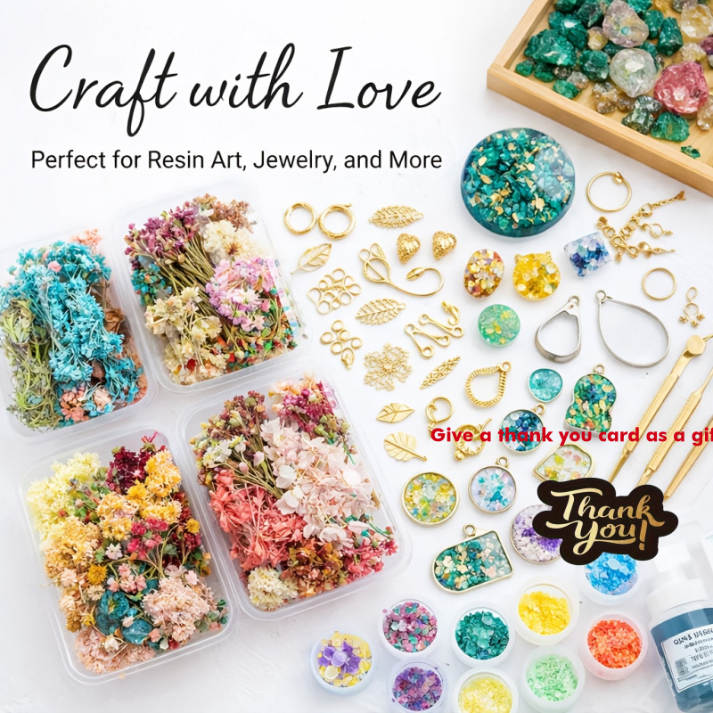 Resin Art Wedding Gift - 10 Box Mixed Dried Flower Bouquet