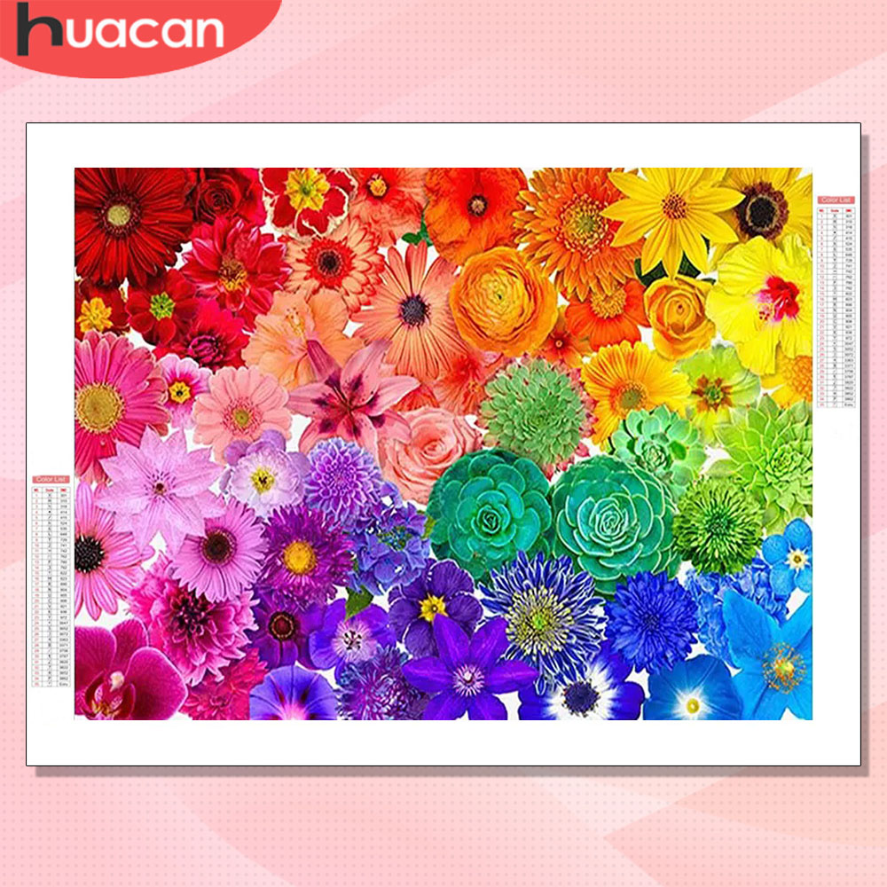 Resin Art For Rose - HUACAN Diamond Art Kits Flower Colorful