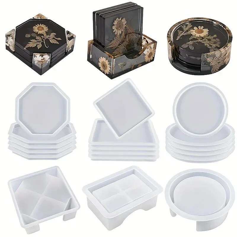 Resin Art Pen - Coaster Resin Molds Set Include 1pc