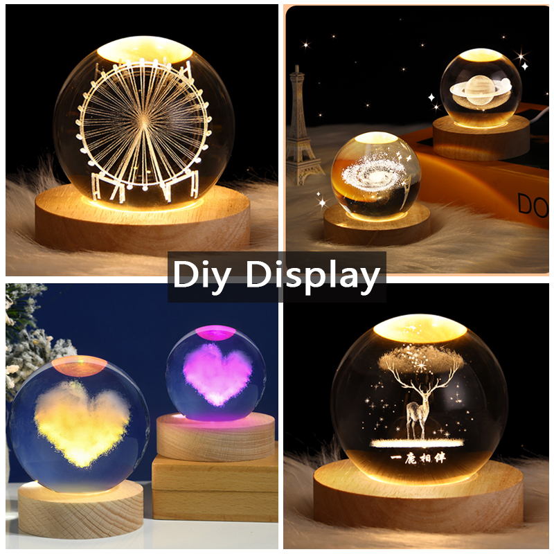 Resin Art Display Round Wood C - огляд і ціна Resin Art Lamp