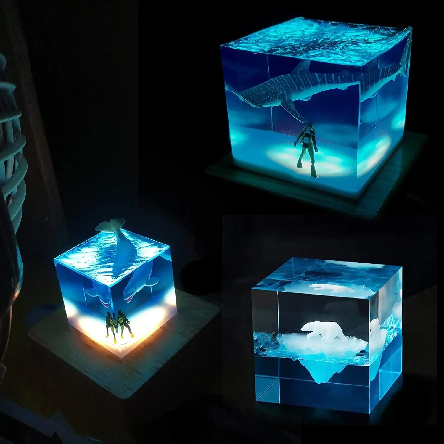 Square Light Resin Mold,led Si - огляд і ціна Resin Art Lamp