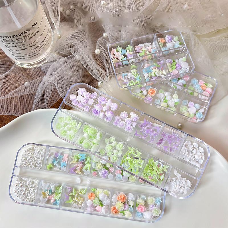 3D Nail Art Decoration Kit 6 1 - огляд і ціна Resin Art Using Flowers