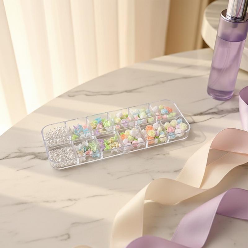3D Nail Art Decoration Kit 6 1 - огляд і ціна Resin Art Using Flowers