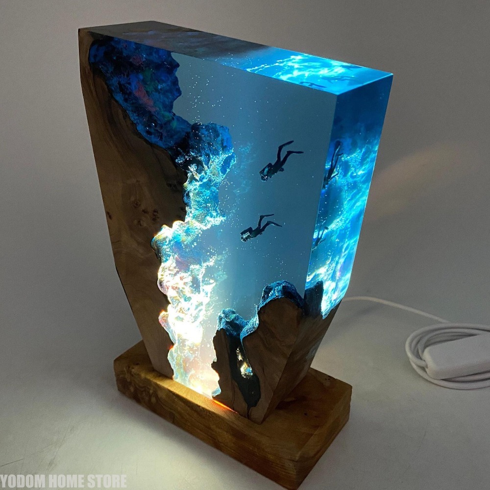 New Seabed World Organism Resi - огляд і ціна Resin Art Lamp
