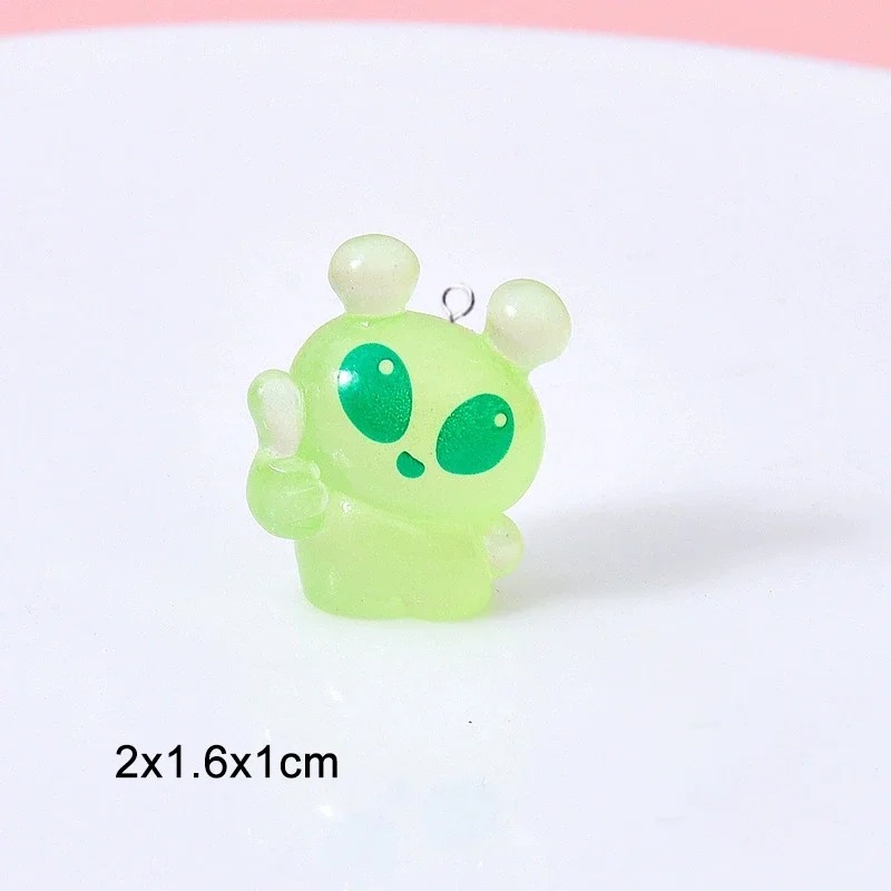10Pcs Cute Mini Green Alien Re - огляд і ціна Resin Art Jewelry Kit