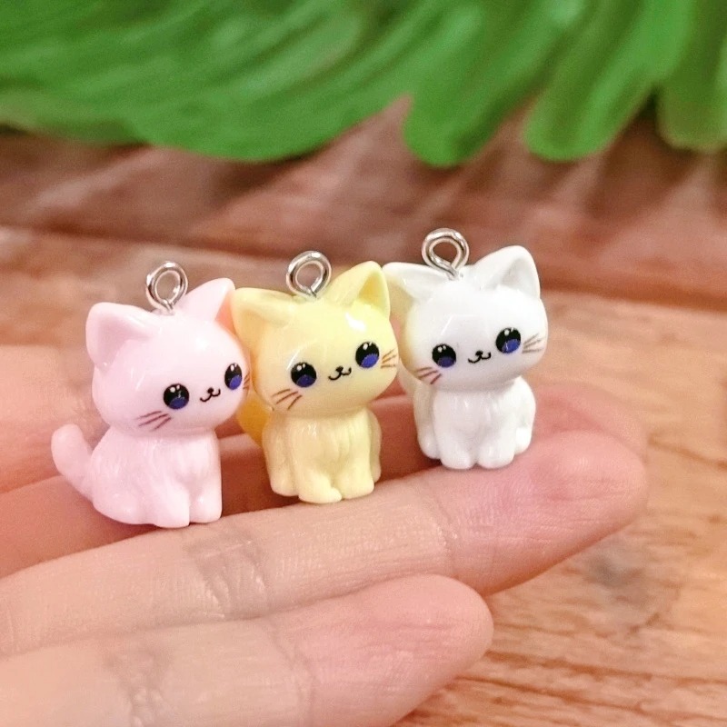 10pcs 3D Kawaii Happy Cat Resi - огляд і ціна Resin Art Accessories