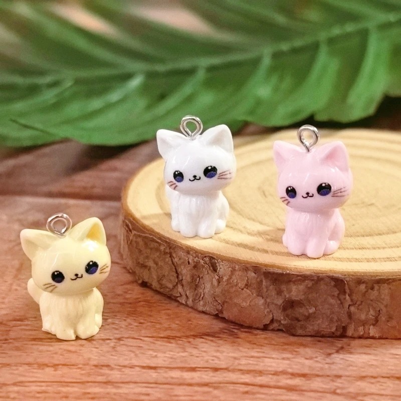 10pcs 3D Kawaii Happy Cat Resi - огляд і ціна Resin Art Accessories