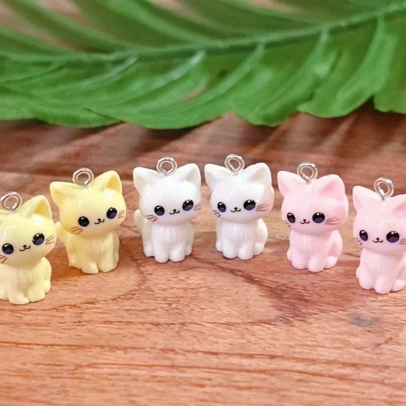 10pcs 3D Kawaii Happy Cat Resi - огляд і ціна Resin Art Accessories