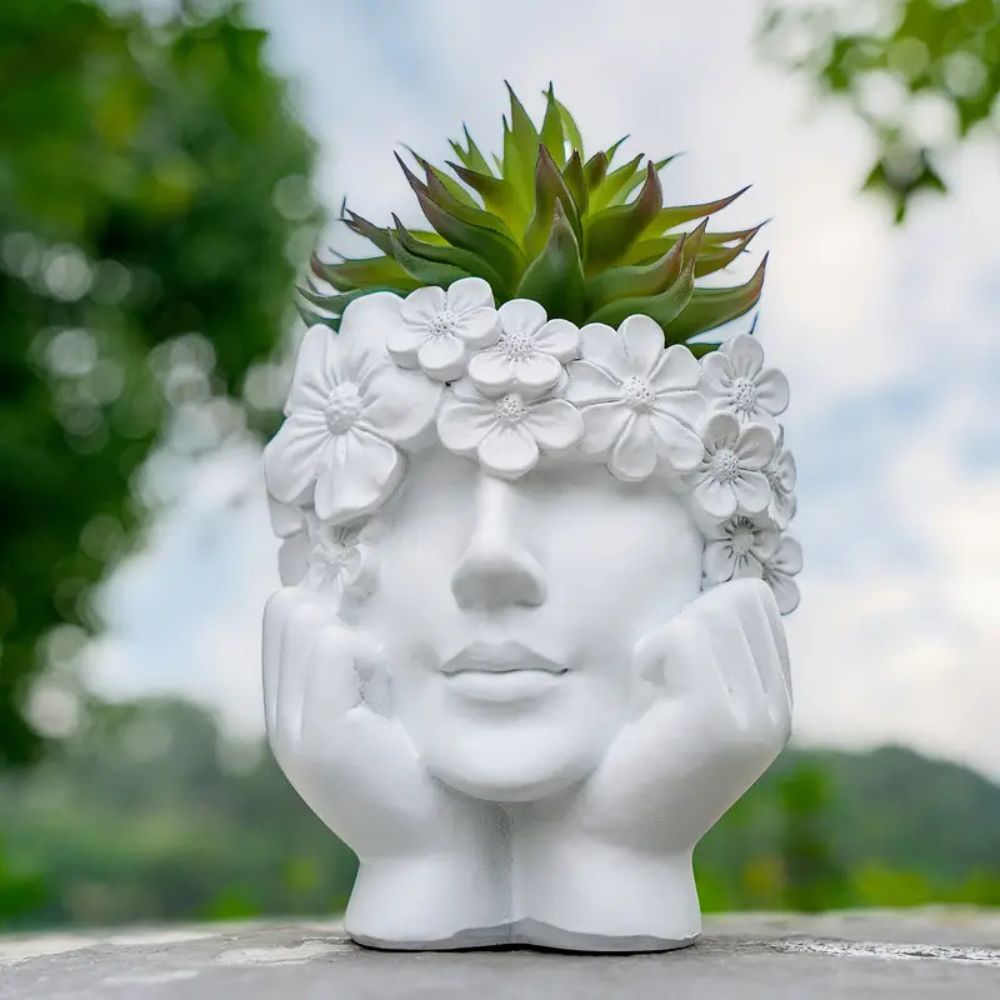 1 Creative Female Face Flower  - огляд і ціна Resin Art Using Flowers