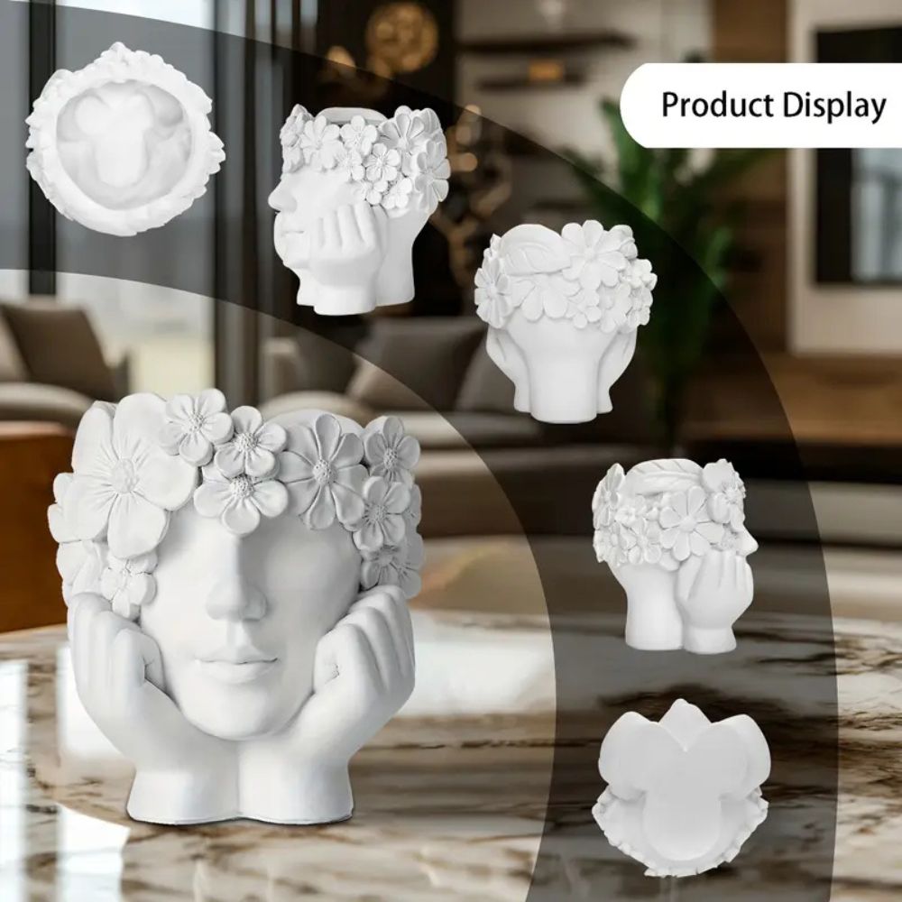 1 Creative Female Face Flower  - огляд і ціна Resin Art Using Flowers