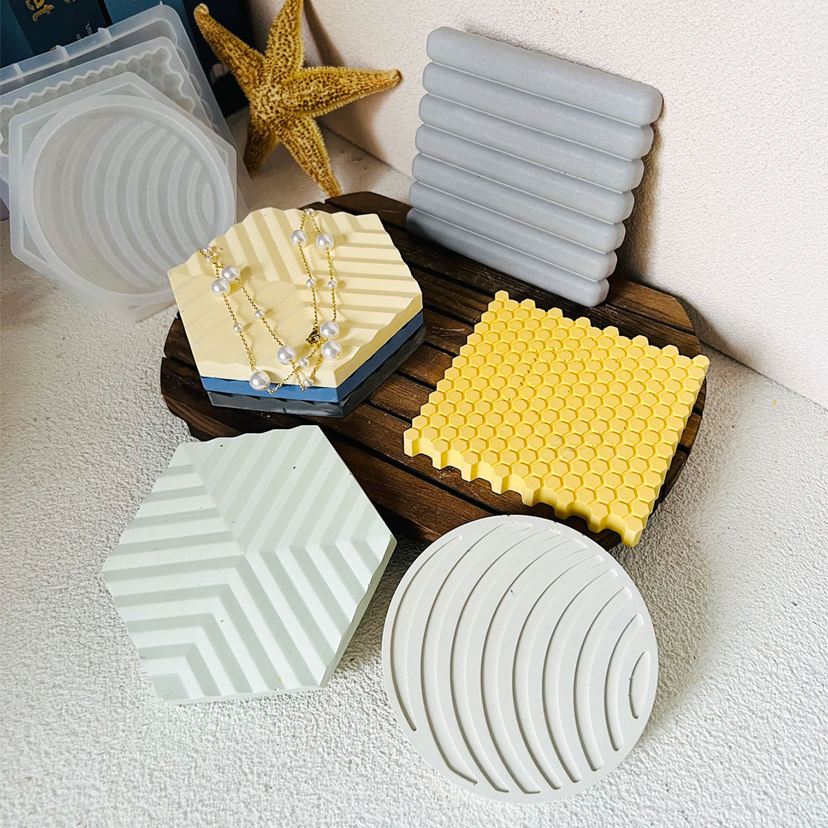 Honeycomb Coaster Mold Circula - огляд і ціна Tray Mold Rectangle