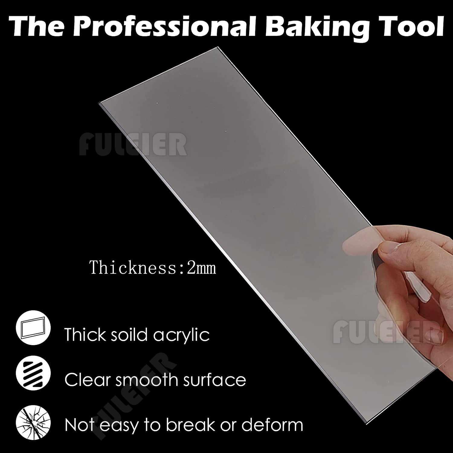 Acrylic Cake Cream Scraper,Rec - огляд і ціна Tray Mold Rectangle