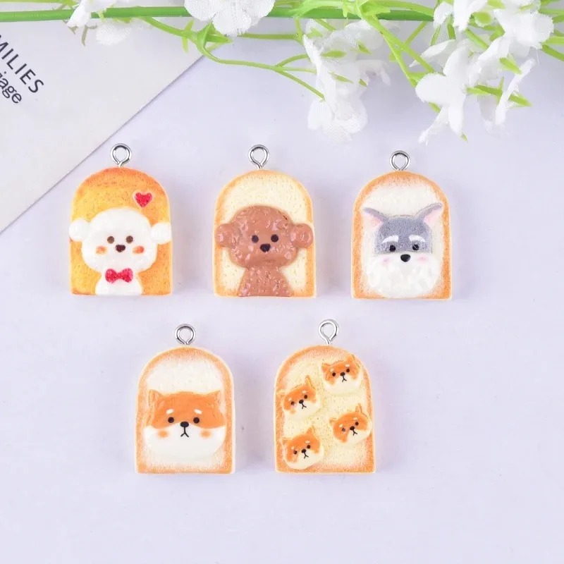 10Pcs Cute Toast Dog Resin Pen - огляд і ціна Resin Art Handmade