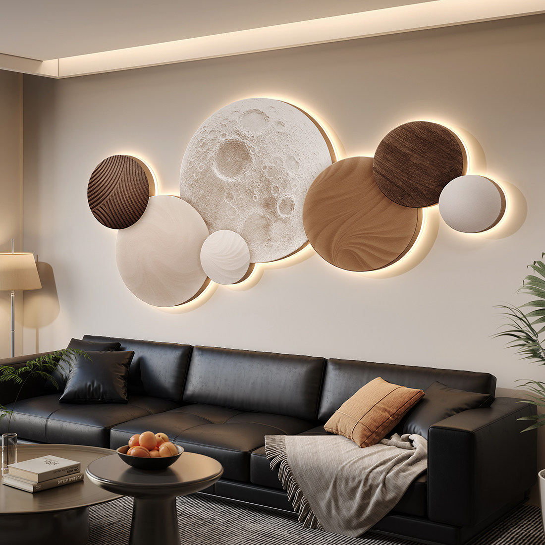 Moon Bedroom Decor Modern Luxu - огляд і ціна Resin Art On Wood