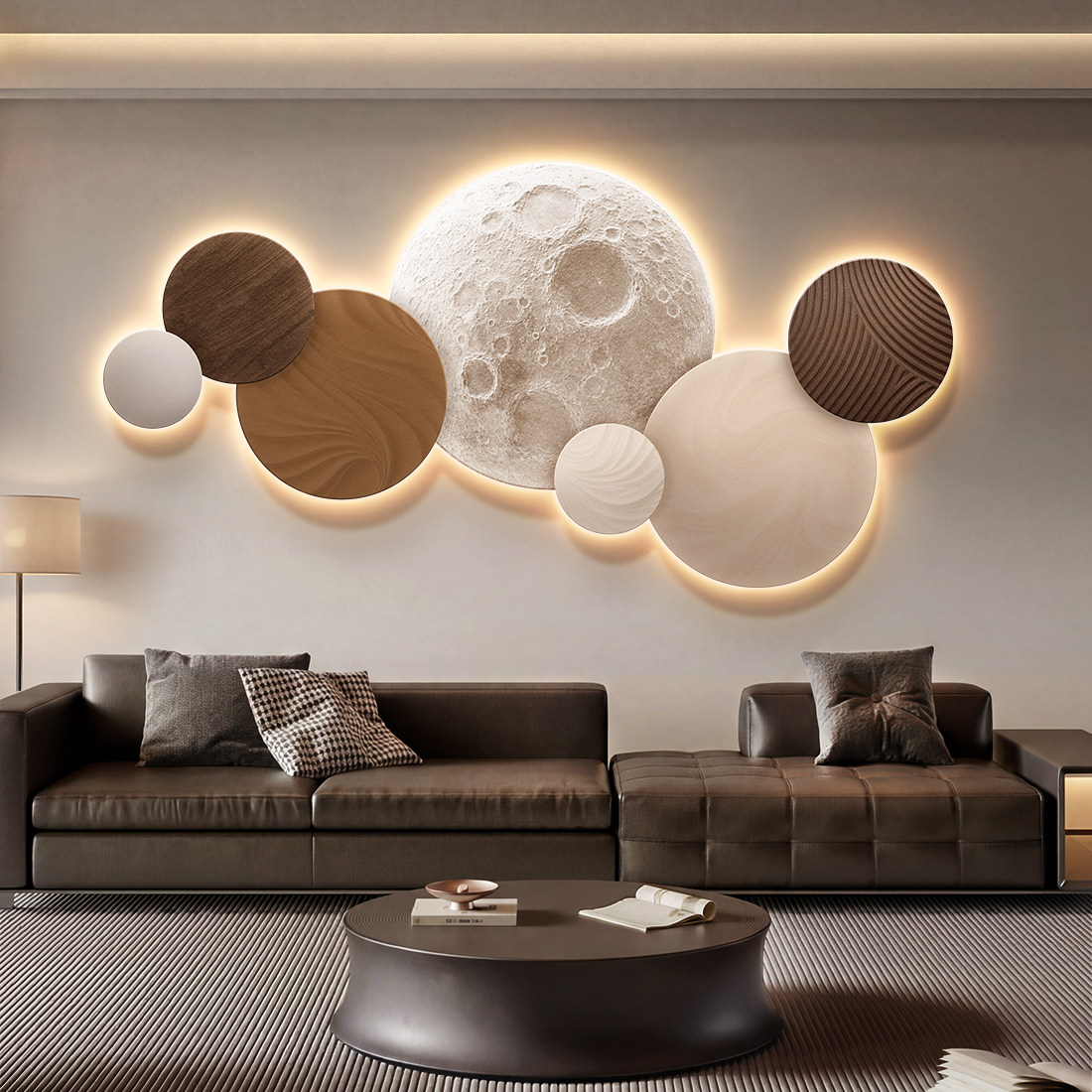 Moon Bedroom Decor Modern Luxu - огляд і ціна Resin Art On Wood