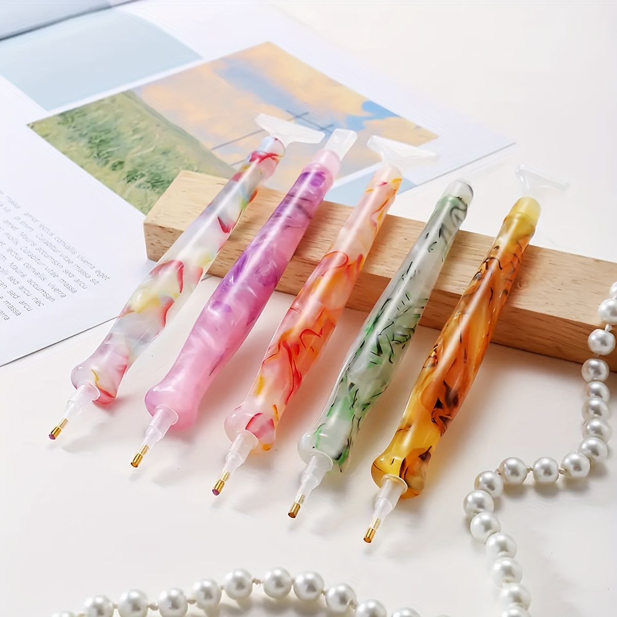 1pc Random Color Resin Retro D - огляд і ціна Resin Art Pen