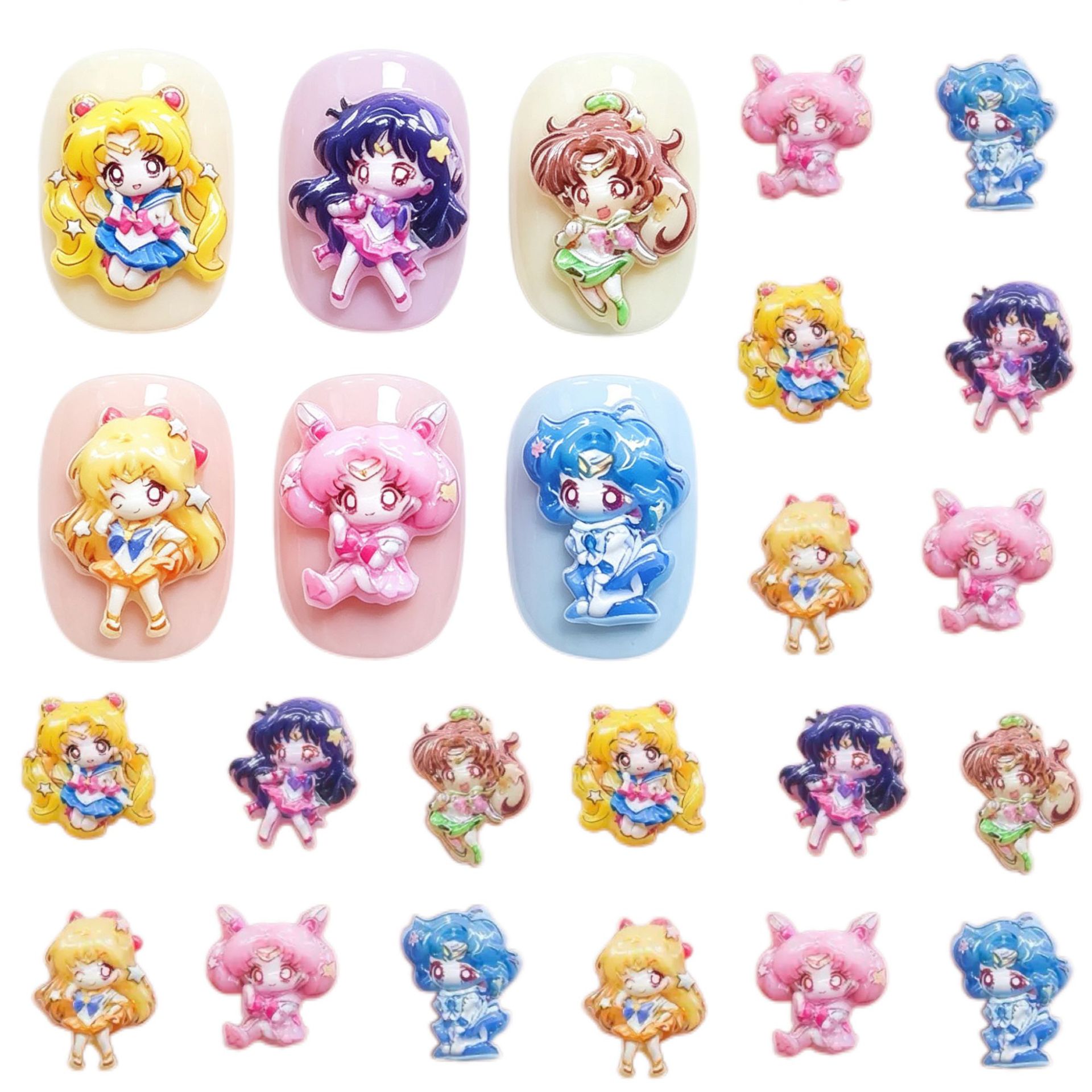 30/100pcs Cartoon for Sailor M - огляд і ціна Resin Art Accessories