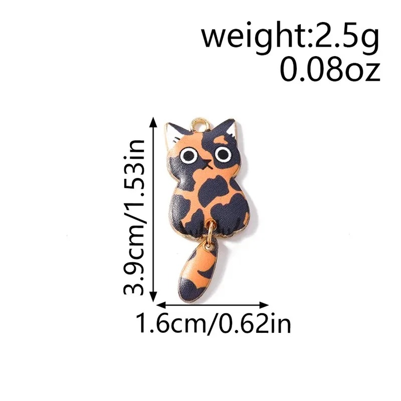 10Pcs 16×39mm Cute Cartoon Cat - огляд і ціна Resin Art Handmade