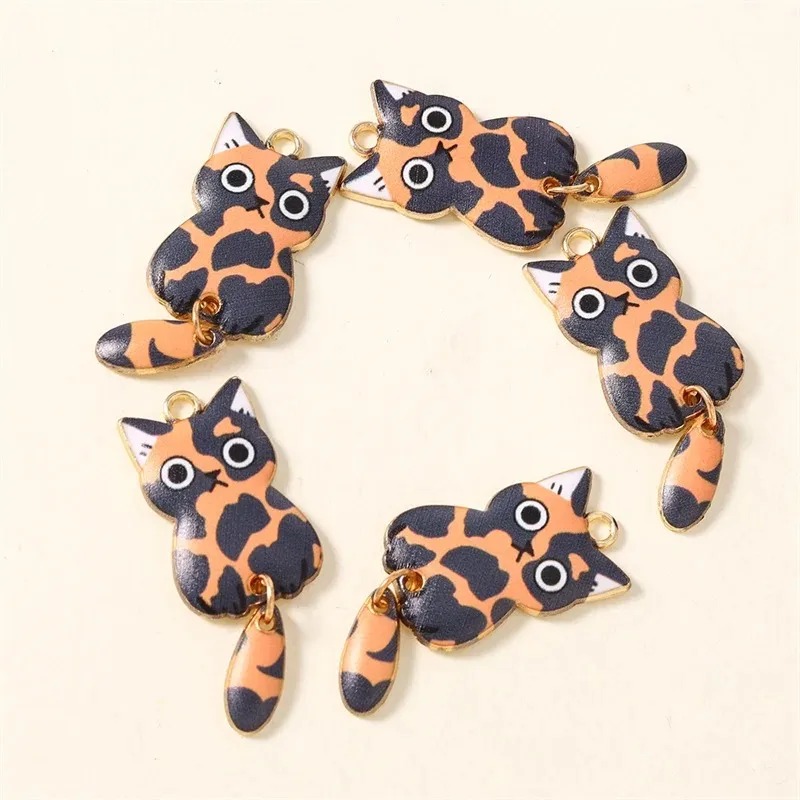 10Pcs 16×39mm Cute Cartoon Cat - огляд і ціна Resin Art Handmade