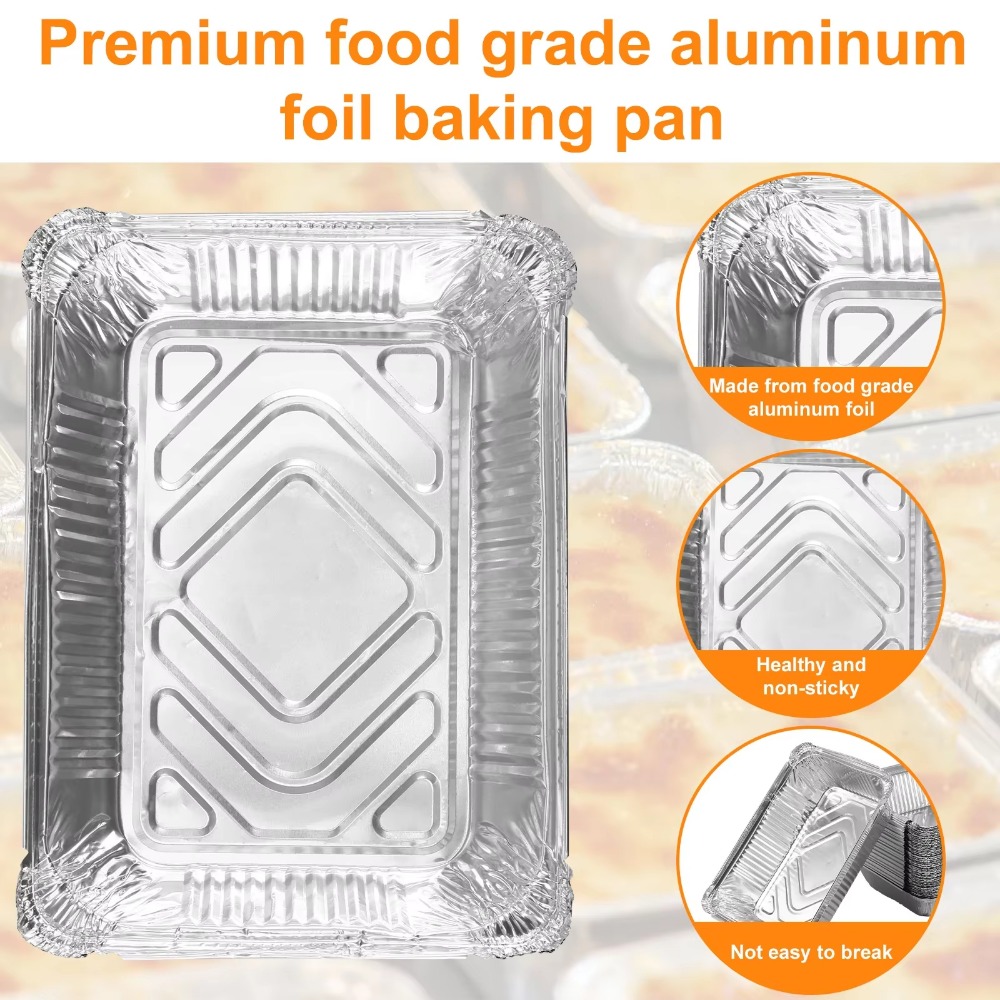 10PCS New With Lids Aluminum F - огляд і ціна Tray Mold Rectangle