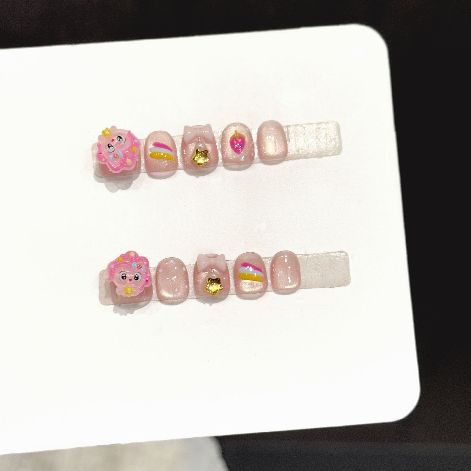 10PCS Handmade Nail Art Pink D - огляд і ціна Resin Art Sticker