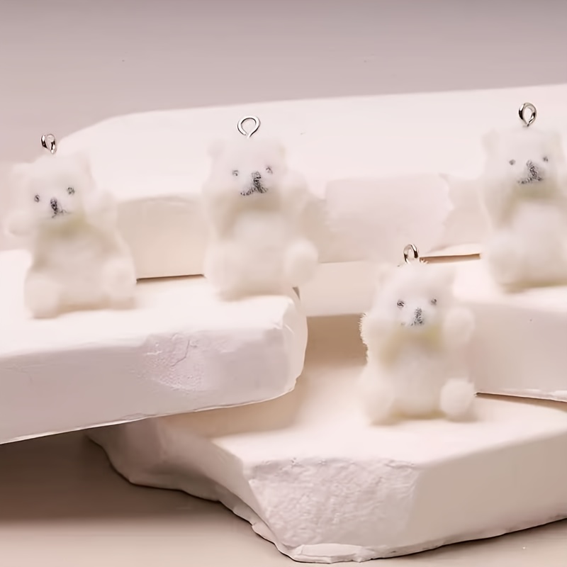 6Pcs Polar Bear Resin Charms C - огляд і ціна Resin Art Handmade