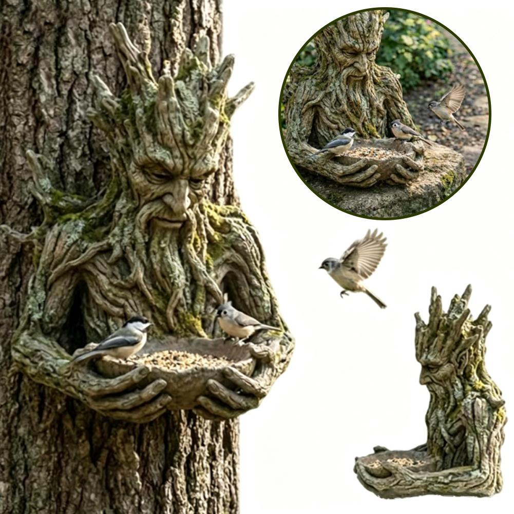 Resin Tree Face Bird Feeder Mo - огляд і ціна Resin Art On Wood