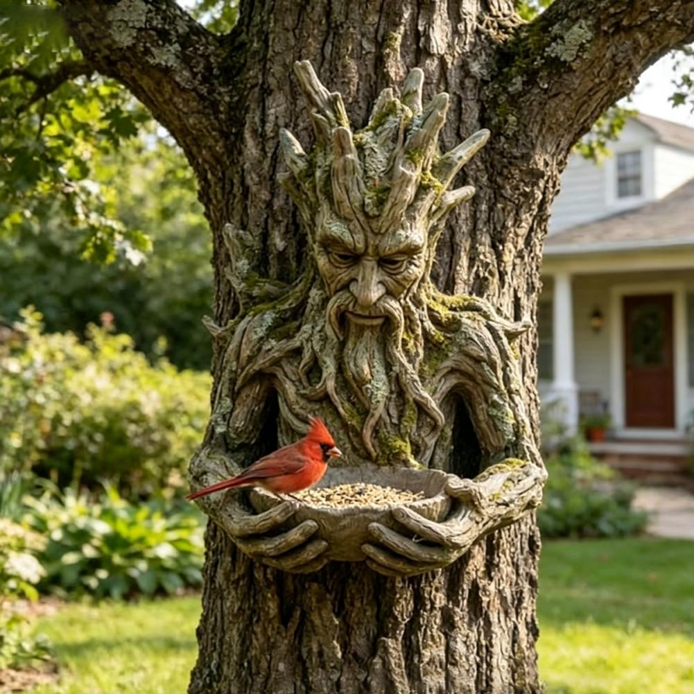 Resin Tree Face Bird Feeder Mo - огляд і ціна Resin Art On Wood