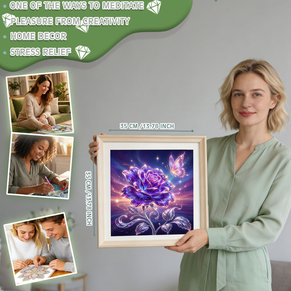 Huacan Full Square Round Diamo - огляд і ціна Resin Art For Rose