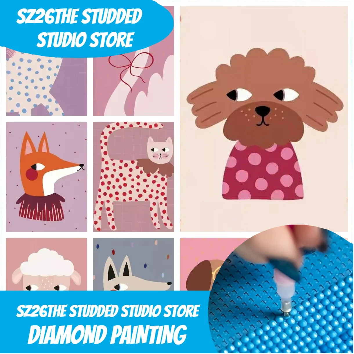 Sz26The Studded Cartoon Cute A - огляд і ціна Resin Art For Kids